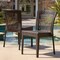 GDF Studio Dana Point Outdoor Patio Furniture Brown Wicker Chairs (Set of 2)